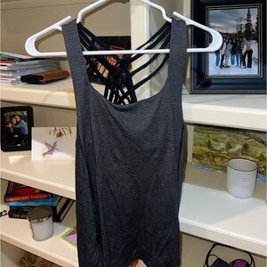 Lululemon dark gray tank with built in bra